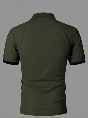SOLY HUX Men's Casual Golf Shirts Short Sleeve Button Down Striped Collared Shirts Summer Work T-Shirt in Saudi Arabia