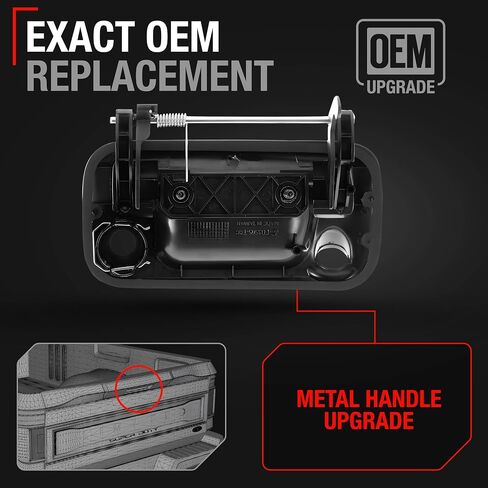 Tailgate Handle w/Camera Hole - Compatible with 2004-2016 Ford F-150, F-250, F-350, F-450, F-550 Super Duty, 07-09 Explorer Sport Trac; 06-08 Lincoln Mark LT - Textured Black - OEM 8L3Z-9943400-AC in Saudi Arabia
