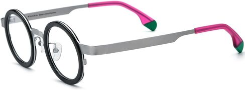 أسيتات نظارات التيتانيوم إطار النساء مستديرة النظارات العتيقة النظارات F85816 in Kuwait