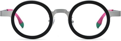 أسيتات نظارات التيتانيوم إطار النساء مستديرة النظارات العتيقة النظارات F85816 in Kuwait