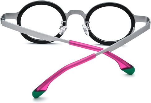 أسيتات نظارات التيتانيوم إطار النساء مستديرة النظارات العتيقة النظارات F85816 in Kuwait