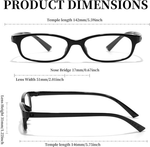 Rectangle Fake Glasses Blue Light Office-siren Glasses for Women Glasses Frame Non Prescription Fashion Accessories in Kuwait