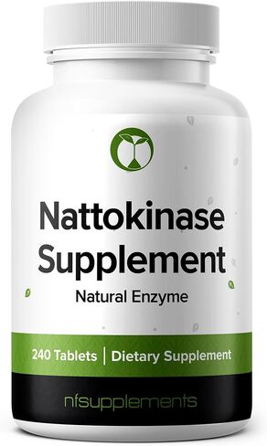 Nattokinase Supplement 240 Tablets Natural Enzymes 1000FU 100mg Gluten Free Non-GMO Vegan Made in The USA (240, Nattokinase) in Saudi Arabia