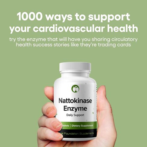 Nattokinase Supplement 240 Tablets Natural Enzymes 1000FU 100mg Gluten Free Non-GMO Vegan Made in The USA (240, Nattokinase) in Saudi Arabia