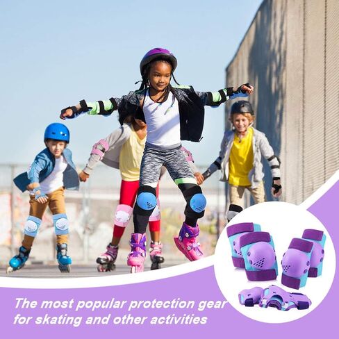 Kids Protective Gear Knee Pads Elbow Pads for Kids, Toddler Knee Pads and Elbow Pads Set Wrist Guards for Roller Skate Biking, Riding, Cycling Skating Scooter in Saudi Arabia