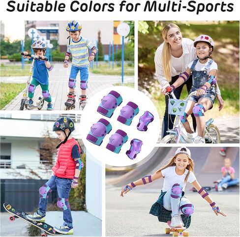 Kids Protective Gear Knee Pads Elbow Pads for Kids, Toddler Knee Pads and Elbow Pads Set Wrist Guards for Roller Skate Biking, Riding, Cycling Skating Scooter in Saudi Arabia