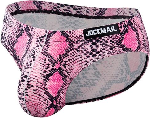 Jockmail 2PCS/Pack Men Leopard Brint Brint Bruffs Sexy Comfort Soft Stretch Classic Fit Serpentine Buids in Saudi Arabia