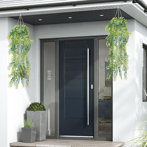 Dremisland 4 Pack Artificial Hanging Plants with Pots Artificial Ivy Vine Eucalyptus Fake Hanging Plants, Boston Fern, String of Pearls for Home Indoor Outdoor Shelf Wall Farmhouse Decor in Kuwait