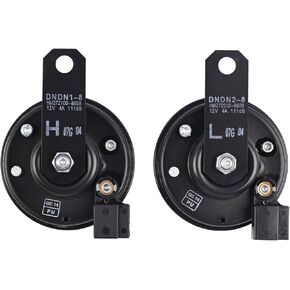 2 Pcs Low High Pitch Horn Assembly 86520-01050 86510-0R010 Compatible with Toyota Corolla Highlander Camry Yaris 2003-2014 / Scion XB XD 2012-2014 Replace 272200-8660 272100-8660 Note Horn