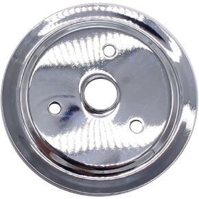 1 PC SHLPDFM Chrome Polished Silver Steel Crankshaft Pulley Single-Groove SWP Short Water Pump Compatible with Small Block Chevy SBC 262 265 267 283 302 305 307 327 350 400