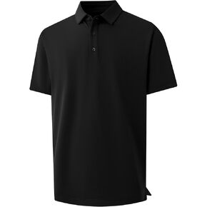 VEBOON Polo Shirts for Men Cotton Blend Moisture-Wicking Lightweight Performance Collared Mens Polo Shirts Shorts Sleeve