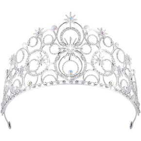 زي Glinda Crown للنساء البالغات - عصابة رأس ساحرة جيدة ، Cosplay Princess Queen Tiara ، ملحقات أزياء الهالوين (مقاس واحد)