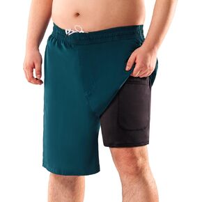 BRISIRA Big and Tall Athletic Shorts for Men 2 in 1 Gym Running Workout Shorts with Zipper Pockets XL-6XL