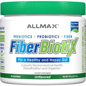 ALLMAX Naturals - FiberBiotix - Supports Gastrointestinal Health, Detoxification and Digestion for a Healthy and Happy Gut (207g, Orange)