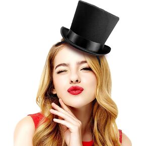 Black Mini Top Hat Headband for Adult Fascinator
