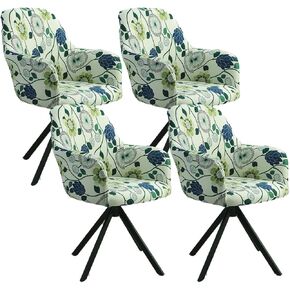Swivel Accent Chair Covers Printed Accent Dining Chair Cover Stretch Mid Century Accent Office Desk Chair Sliopcover Swivel Arm Chair Protector for Home Office Living Room 1 Pack-Style 5