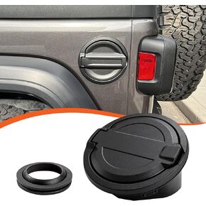 غطاء غطاء باب الغاز غلاف الغاز المتوافق مع Jeep Wrangler 2018-2024 JL JLU 2/4 DOOR