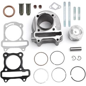 Minho Cylinder Top End Rebuild Kit with Piston Ring Gasket for Chinese GY6 50CC 100CC 139QMA 139QMB Engine,50mm taotao