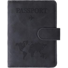 Passport Holder for Travel Leather Wallet Cover Case Must Haves Credit Card Bag Book Holder Protector Cruise Ship Vacation Essentials Accessories with Magnetic Buckle for Women and Men Gifts
