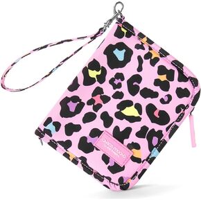 Choco Mocha Girls Passport Cover – Kids Passport Holder Wallet with Zipper & Wristlet Strap for Family Travel, Tie Dye-colorful