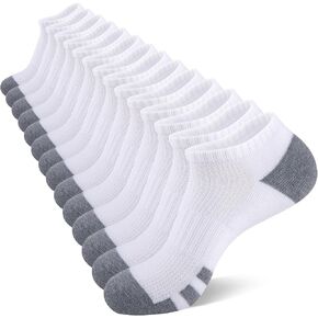 Heatuff 7 Pairs Mens Cushioned Ankle Socks Low Cut Athletic Breathable Comfort Casual Socks