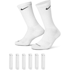 Nike Unisex Everyday Plus Cushion Crew 3-Pair Pack Socks, White, Medium