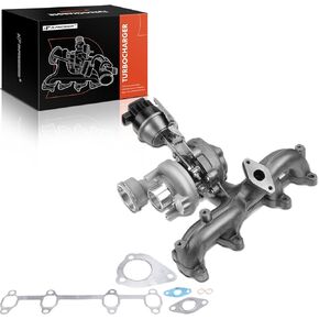 A-Premium Complete Turbo Turbocharger Kit, with Wastegate Actuator & Gasket, Compatible with Volkswagen Jetta 2004-2005, Beetle/Golf 2004-2006, 1.9L, Replace# 038253019S, 038253020S