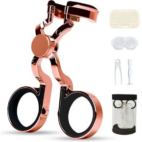 Yasirona Contact Lens Wearing Aid Tool,Color Contact Lens Applicator Tool,Portable Contact Lens Eyelid Stretcher to Insert or Remove Convenient-Travel Size, Rose Gold