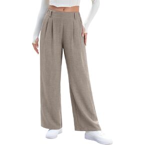 EVALESS Women's Wide Leg Pants High Waisted Business Work Casual Trousers 2025 Summer Comfy Palazzo Pants with Pockets