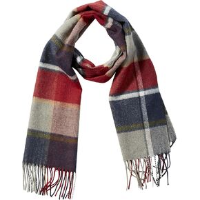 Tickled Pink womens Plaid Fringe ScarfCold Weather Scarf