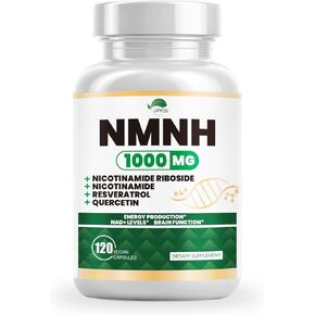 NMNH(Dihydronicotinamide Mononucleotide),NMNH Supplement 1000mg Pure Nicotinamide Mononucleotide,NAD High Purity Supplement Alternative,for Energy,Focus,Non-GMO, Gluten Free,120 Capsules