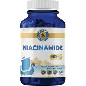 Niacinamide Capsules – 500mg High-Potency Vitamin B3 | Vegan, Non-GMO | Supports Energy Metabolism, Skin Health & Cellular Repair | 120 Capsules