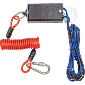 Trailer Breakaway Switch with 4 Feet Breakaway Coiled Cable, Electric Brake Breakaway Switch for RV Towing Trailer