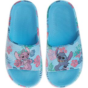Josmo Kids Lilo and Stitch Slide Open Toe - Girl Sandals Stitch SlipOn Slides (sizes: 13 little kid / 1-4 big kid)
