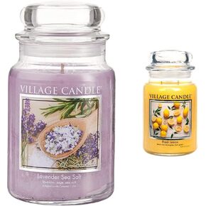 Village Candle Awaken، شمعة معطرة بجرة زجاجية كبيرة، 21.25 أونصة، أخضر in Kuwait