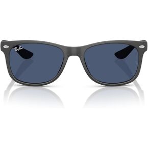 Ray-Ban RJ9052S New Wayfarer Square Sunglasses, Rubber Dark Grey/Dark Blue, 47 mm