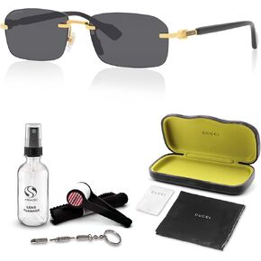 Gucci GG1221S Designer Sunglasses: Elegant Pilot Frame Eyewear with Premium eSHADES Kit - Epitome of Luxury and Style
