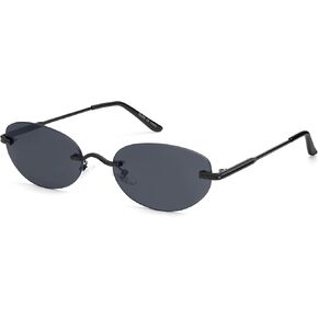 SOJOS Retro Small Oval Sunglasses Womens Nevensy Rimless Sun Glasses Vintage ضيق الظلال SJ1242