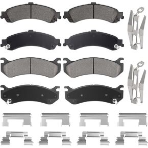 Front & Rear Semi-Metallic Brake Pads for Chevy Silverado 1500 for GMC Sierra 1500 2001-2006, Suburban 1500, Tahoe, for Yukon 1500 00-06, for Cadillac Escalade/ESV/EXT, Avalanche 1500 02-06, 8PCS