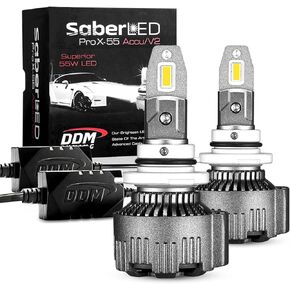 DDM Tuning Saber 55W ProX Accu/V2 LED Kit, 12500LM, 4500K, Pair,-FBA (9005/9006 / 9012 / H10)