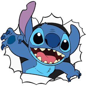 Stitch Drill out Cartoon Funny Vinyl Decal, Sticker for Cars, Windows, Laptops and More