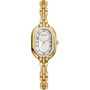 Women's Gold Bangle Watch Small Vintage Bracelet, Easy Read Numeral Dial Waterproof