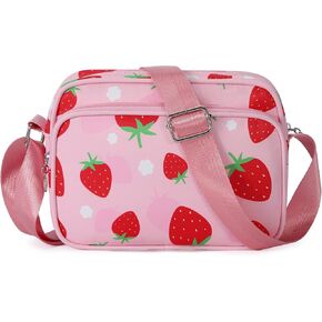 Strawberry Purse for Girls, Cute Crossbody Purse, Birthday Christmas Gifts for 6 8 10 12 Year Old Girls