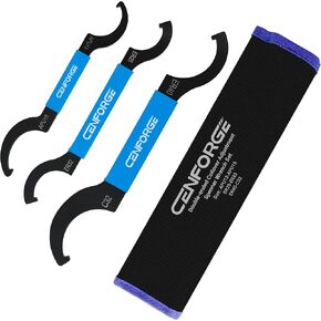 Cenfoge Coilover Adjustment Adjustment Spenner Wrench ، 3-PC. مجموعة أدوات لنظام التعليق وتعديلات الصدمة ، تناسب الصدمات مع NUT OD APU13 ، APU16 ، ER25 ، ER32 ، ER40 ، C32