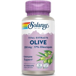 SOLARAY Olive Leaf Extract Supplement, 250mg | 60 Count