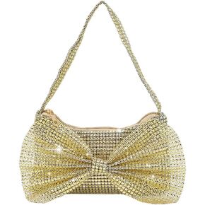DJBM Women Bow Evening Clutch Parkerling Deluxe Rhinestons Parse for Daily Feast