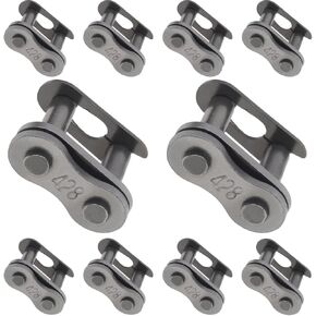 Windance Pack of 10, Heavy Duty Chain Master Link for Motorcycle Tricycle Scooter Bicycle Karting Pit ATV, Roller Chain Connector Link (#530)