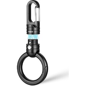 TISUR Magnetic Quick Release Keychain Clip, Small Carabiner Clip Holder,Detachable Key Chain hook with Snap Key Ring for Car