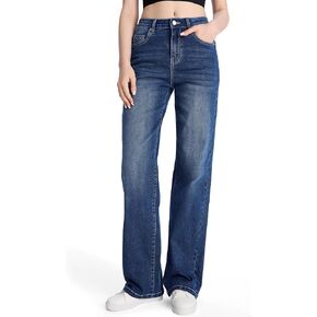 Sevego للسيدات 32 "/34"/36 "جينز طويل القامة جينز منتصف الخصر سراويل سراويل الدنيم الفضفاضة غير الرسمية بنطلون جان