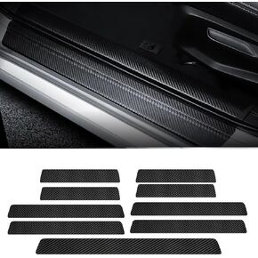 Car Door Sill Protector Compatible with Ford Explorer Base ST XLT New 2025 2024 2023 2022 2021 2020-2011 Anti-Scratch Carbon Fiber Threshold Protection Sticker, Trunk & Door Entry Edge Guard (9pcs)